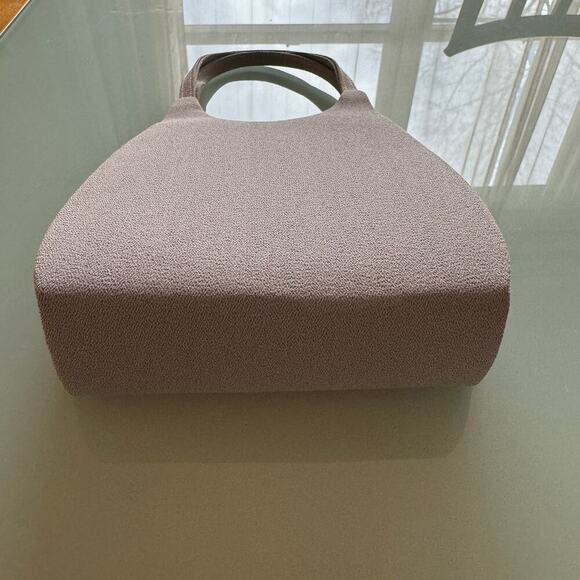 Vintage Gray Cloth Handbag Purse with Shoulder Strap - Picture 4 of 9